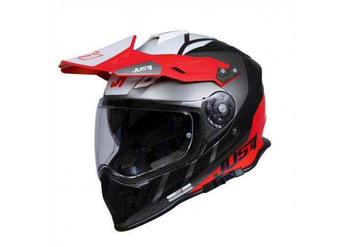 Casca enduro/atv JUST J34 Pro Outerspa, culoare rosu/negru, marime XL