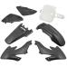 Set plasticuri motocross Dirt bike 125, culoare negru/alb