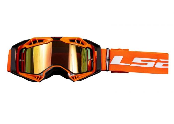 Ochelari LS2 cross/enduro/atv, culoare portocaliu, lentila iridium