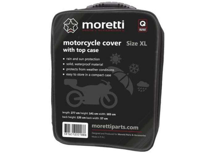 Prelata moto impermeabila, pentru motociclete cu top case, marime XL