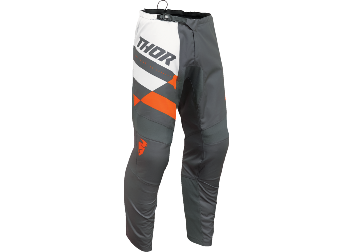 Pantaloni atv/cross Thor Sector Checker, culoare gri/portocaliu, marime 32