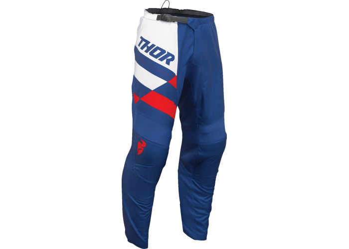 Pantaloni atv/cross Thor Sector Checker, culoare bleumarin/rosu, marime 42