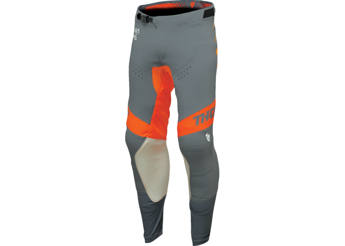 Pantaloni atv/cross Thor Prime Analog, culoare gri/portocaliu, marime 31