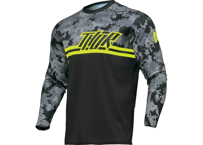 Tricou atv/cross Thor Sector Digi Camo, culoare negru/camo, marime XL