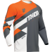 Tricou atv/cross Thor Sector Checker, culoare gri/portocaliu, marime 3XL