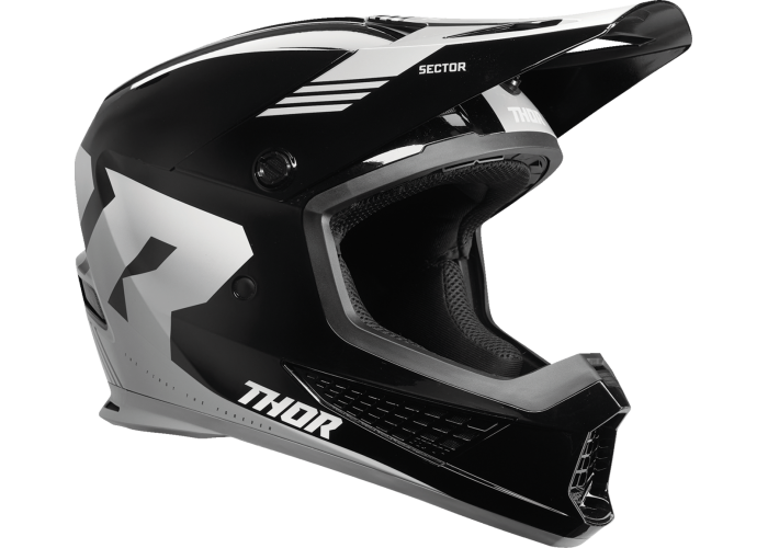 Casca cross/atv Thor Sector 2 Carve, culoare negru/alb, marime XL