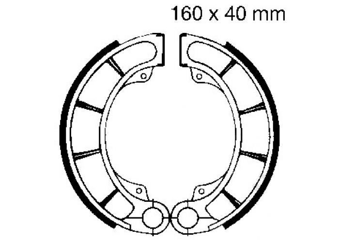 Saboti frana spate EBC INC Springs 160 x 40 mm