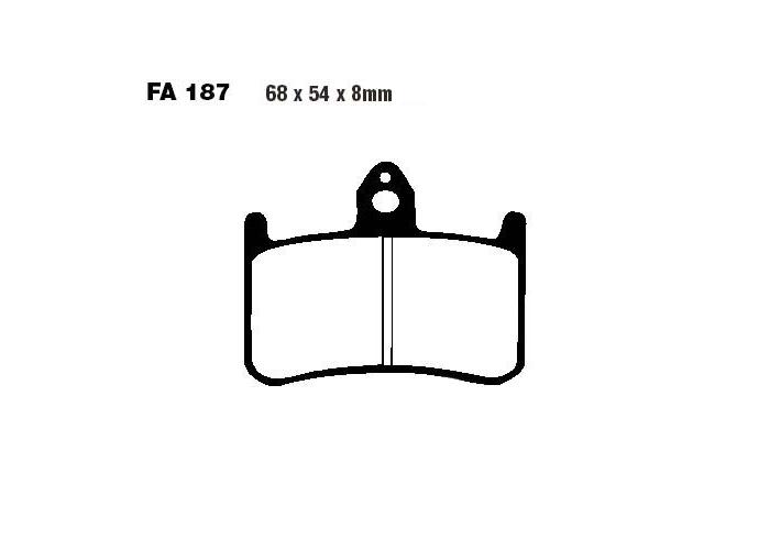 Placute de frana FA187HH, Sinter, EBC