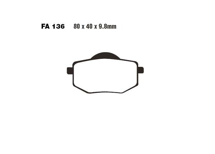 Placute de frana FA136, Standard, EBC