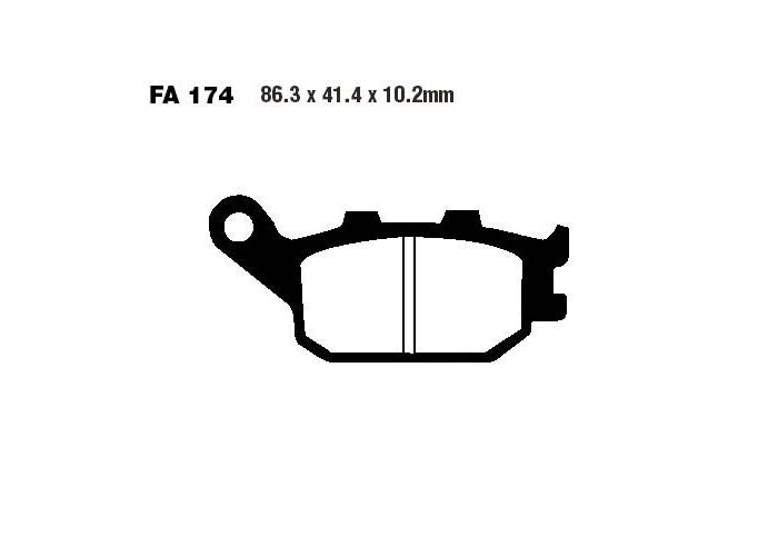 Placute de frana FA174V, Semi-Sinter, EBC