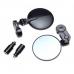 Set 2 oglinzi Piaggio, Vespa, montaj capat ghidon, culoare negru