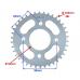 Pinion transmisie spate, 38dinti, pas 428 Romet R125/R150