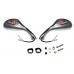 Set 2 oglinzi moto/atv/scuter, cu semnalizari, filet M8, culoare argintiu