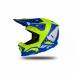 Casca motocross/enduro Ufo Plast Echus, fibra de sticla, culoare albastru/galben-fluo, marime 2XL