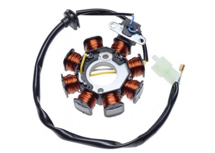 Stator 8 bobine, 3 fire, Sym Mio Peu, 50, 4T