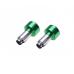 Set 2 capeti ghidon moto rotunzi, culoare verde, diametru 17,7 mm