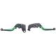 Set manete frana si ambreiaj reglabile Kawasaki ZX6R 07-16/ZX10R 06-15/Z1000SX 11-16/Z1000 07-16, culoare verde