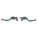 Set 2 manete frana si ambreiaj reglabile si rabatabile Yamaha FZ6 04-10/FZ8 11-15/MT07 14-16/MT09 14-16, culoare verde