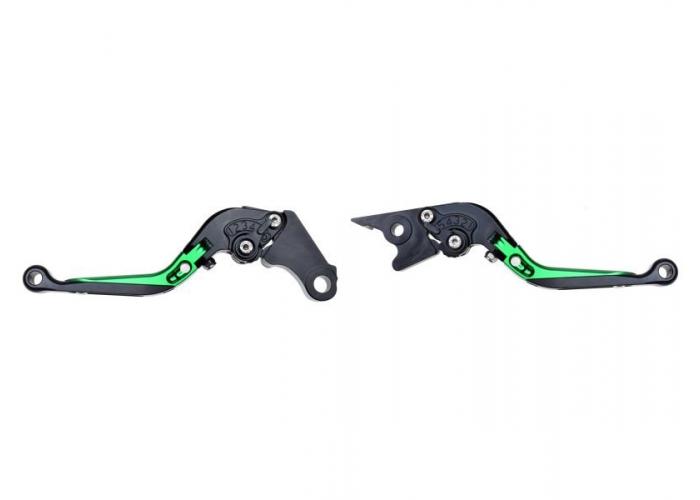 Set 2 manete frana si ambreiaj reglabile Honda CBR250R/300R/500R/CB500F/X, culoare verde