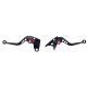 Set 2 manete frana si ambreiaj reglabile Kawasaki Z800 13-16, Z750 07-12, culoare negru