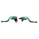 Set 2 manete frana si ambreiaj reglabile Kawasaki ZX6R/ZX10R/ZX12R/Z1000/Versys, culoare verde