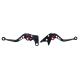 Set 2 manete frana si ambreiaj reglabile Yamaha R1/R6/FZ1, culoare negru