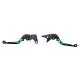 Set 2 manete frana si ambreiaj reglabile Yamaha R1 02-03/R6 99-04/FZ1 01-05, culoare verde