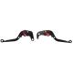 Set 2 manete frana si ambreiaj reglabile, Suzuki GSXR600 11-16/GSXR750 11-16/GSXR1000 09-16, culoare negru