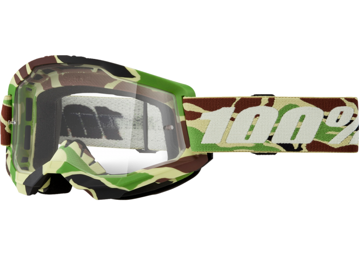 Ochelari cross/atv 100% Strata 2 Warr Camo, lentila transparent, culoare rama army