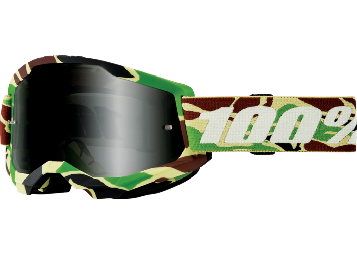 Ochelari cross/atv 100% Strata 2 Sand Warr Camo, lentila fumurie, culoare rama army