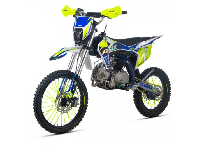 Motocicleta Enduro/Cross Asix DT140cc, 4T, roti 19"/16", pornire electromotor, culoare albastru/lime