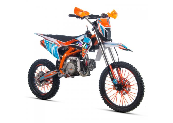 Motocicleta Enduro/Cross Asix DT140cc, 4T, roti 19"/16", pornire electromotor, culoare portocaliu/albastru