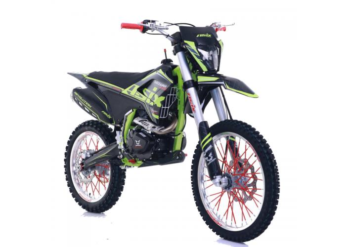 Motocicleta Cross/Enduro, Asix Lizzard 4T, 300cc, roti 21/18, pornire electromotor, culoare negru/lime