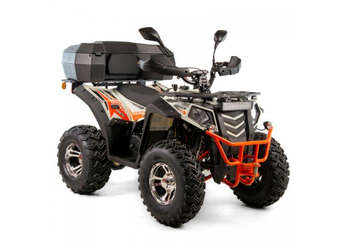 ATV Asix Magnum EEC 200cc, roti 10 inch, 1+1 viteze, cutie spate, inregistrabil T3B, culoare alb/portocaliu