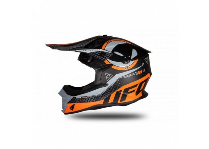 Casca motocross/enduro Ufo Plast Intrepid, culoare negru/portocaliu mat, marime M