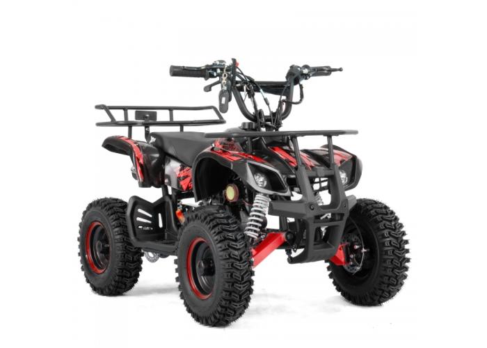 Mini atv XTR M7, roti 6 inch, 50cc, 2 timpi, pornire la buton, culoare negru/rosu