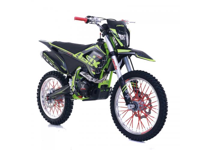 Motocicleta Cross/Enduro Asix Lizzard 4T, 250cc, roti 21/18, pornire electromotor, culoare negru/verde