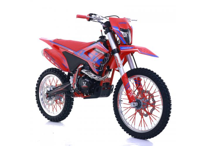 Motocicleta Cross/Enduro Asix Lizzard 4T, 250cc, roti 21/18, pornire electromotor, culoare rosu/albastru