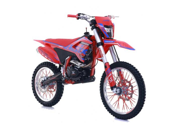 Motocicleta Cross/Enduro, Asix Lizzard 4T, 300cc, roti 21/18, pornire electromotor, culoare rosu/albastru