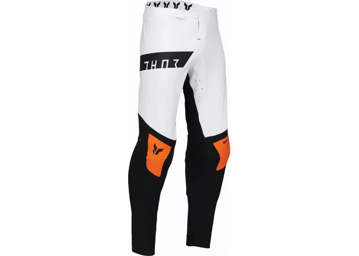 Pantaloni motocross Thor SportMode Rogue, culoare alb/negru, marime 30