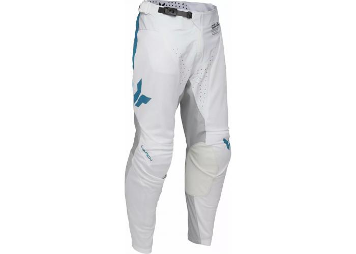 Pantaloni motocross Thor LaunchMode Vented Raid, culoare gri/alb, marime 30