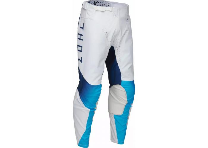 Pantaloni motocross Thor LaunchMode Storm, culoare alb/albastru, marime 34