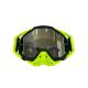 Ochelari cross/atv/enduro, Asix AS1, lentila argintie, culoare rama galben fluo/negru mat