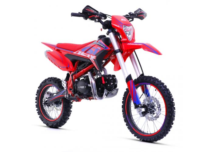 Motocicleta Enduro/Cross Asix Lizzard 125cc, 4T, roti 19"/16", 4 viteze, pornire electromotor, culoare rosu/albastru