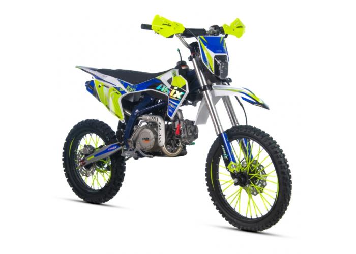 Motocicleta Enduro/Cross Asix DT140cc, 4T, roti 19"/16", pornire electromotor, culoare albastru/lime