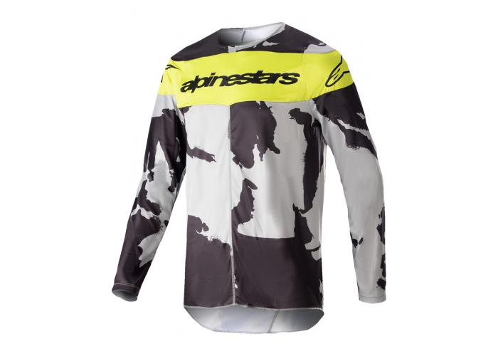 Tricou atv/cross ALPINESTARS Rac-Tact Camo, culoare galben/gri, marime M