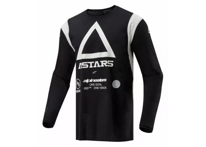 Tricou atv/cross Alpinestars Techdura, culoare negru/alb, marime XL