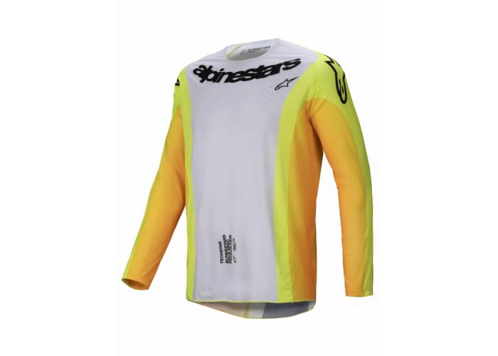 Tricou atv/cross Alpinestars Techstar Melt, culoare alb/galben/negru, marime L