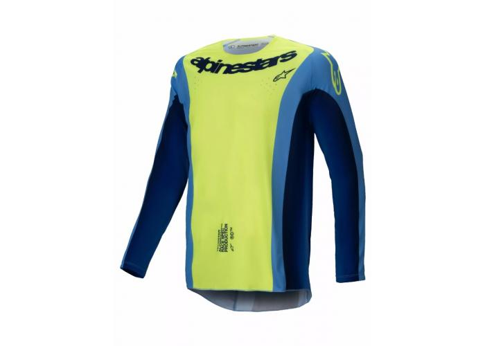 Tricou atv/cross Alpinestars Techstar Melt, culoare galben/albastru/negru, marime L