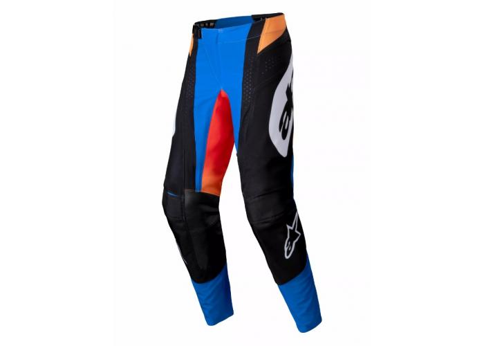 Pantaloni atv/cross Alpinestars Techstar Melt, culoare negru/albastru/portocaliu, marime 34